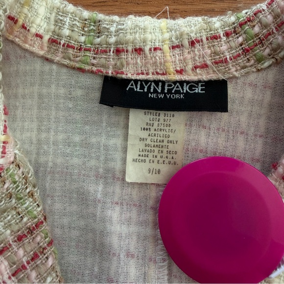 Alyn Paige Plaid Blazer - Green and Pink - Picture 4 of 4